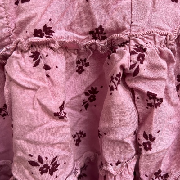 NWOT Okie Dokie 24M Pink and Maroon Floral Flowy Boho Long Sleeve Top Blouse - Picture 3 of 4